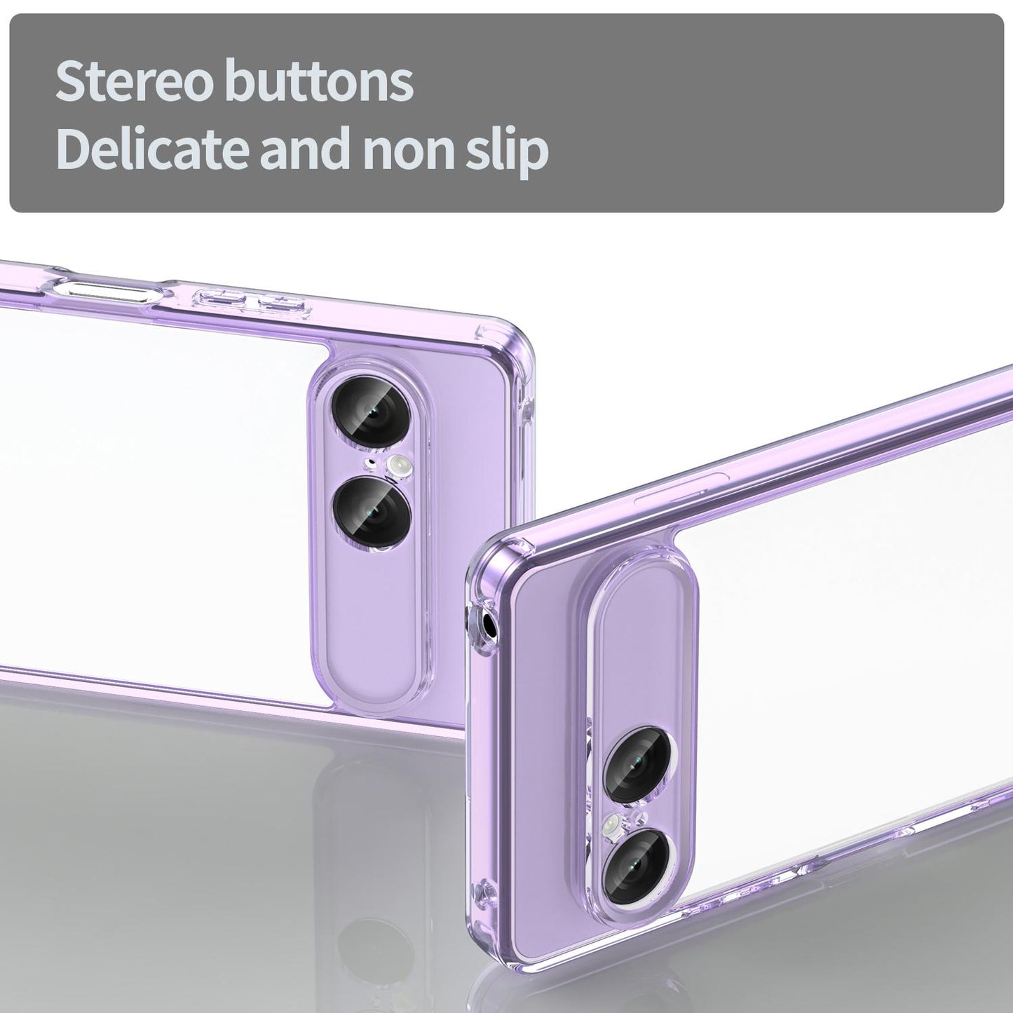For Sony Xperia 10 VIII PC Hybrid TPU Airbag Shockproof Phone Case(Transparent Purple)