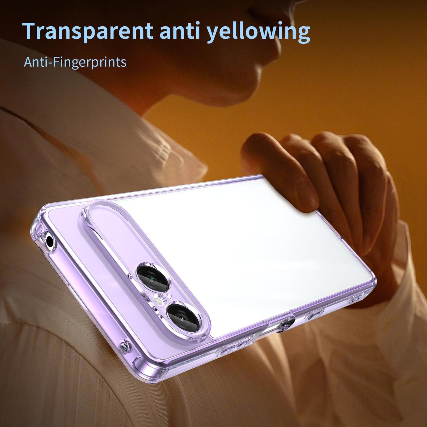 For Sony Xperia 10 VIII PC Hybrid TPU Airbag Shockproof Phone Case(Transparent Purple)