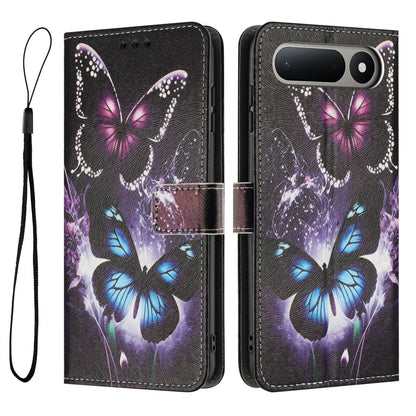 For Tecno Spark 50 5G Color Drawing Pattern Leather Phone Case - Two Butterflies - EDA008044211C