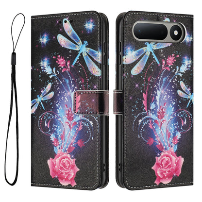 For Tecno Spark 50 5G Color Drawing Pattern Leather Phone Case - Dragonfly - EDA008044211F