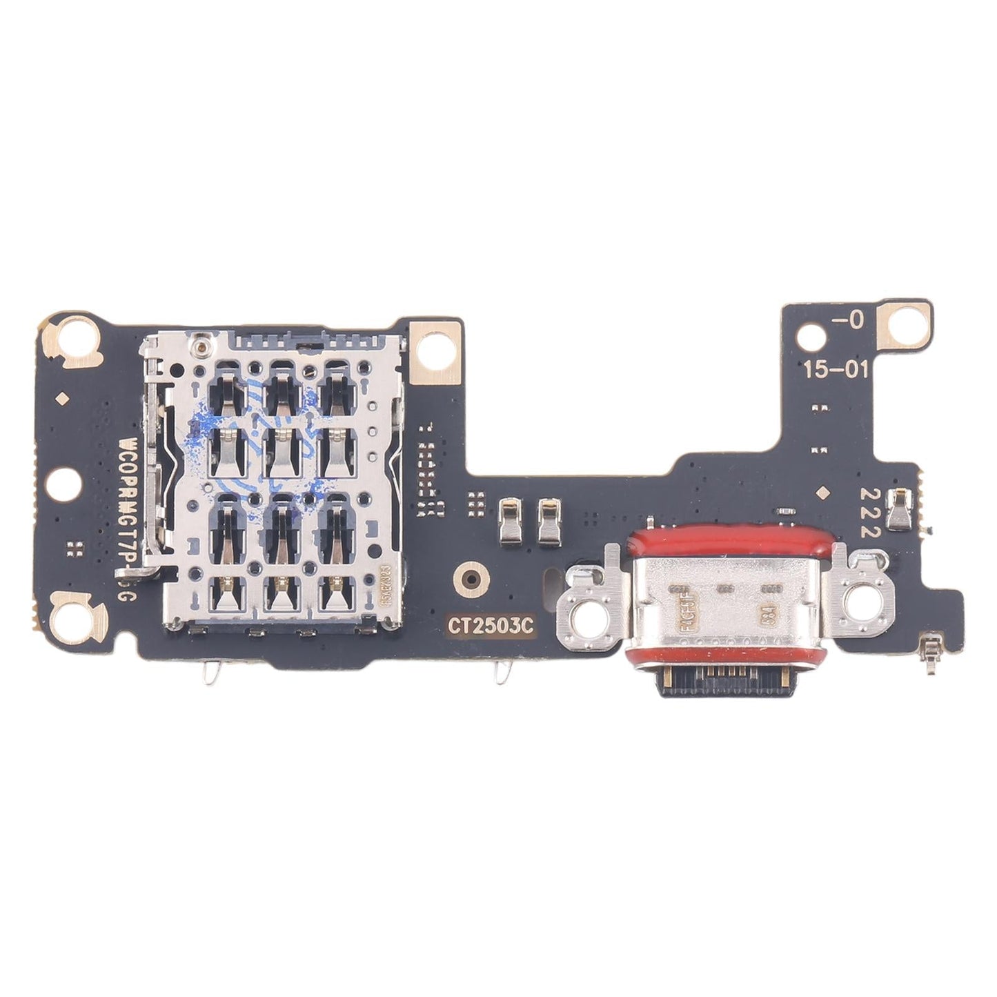 For Realme GT7 Pro 5G RMX5010 RMX5011 Charging Port Board With SIM Card Holder Socket, Not Supporting Fast Charging