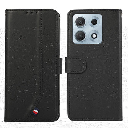 For Motorola Edge 70 Max 5G ABEEL Delicate Texture Splicing RFID Leather Phone Case(Black)