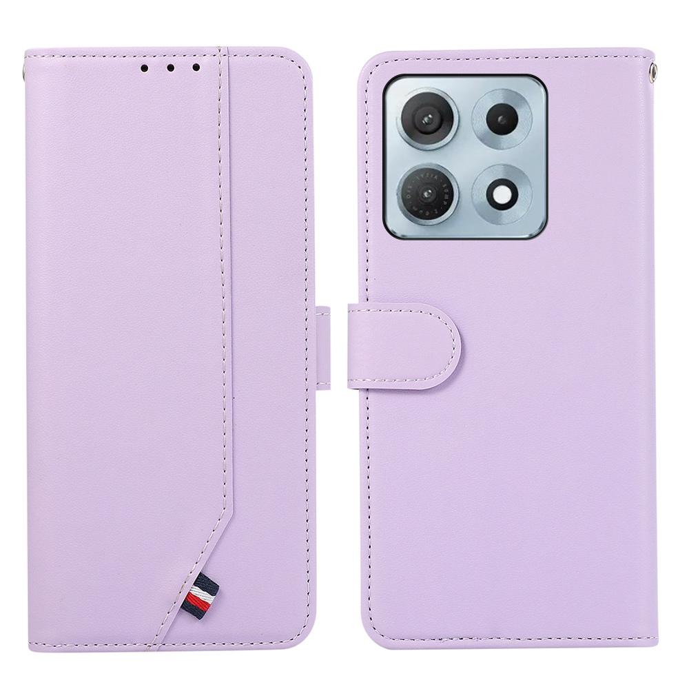 For Motorola Edge 70 Max 5G ABEEL Delicate Texture Splicing RFID Leather Phone Case(Purple)