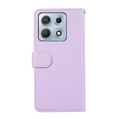 For Motorola Edge 70 Max 5G ABEEL Delicate Texture Splicing RFID Leather Phone Case(Purple)