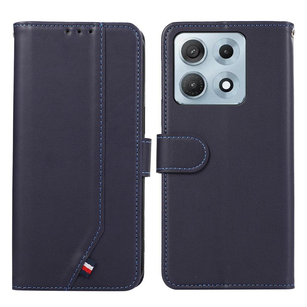 For Motorola Edge 70 Max 5G ABEEL Delicate Texture Splicing RFID Leather Phone Case(Blue)