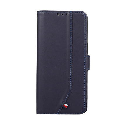 For Motorola Edge 70 Max 5G ABEEL Delicate Texture Splicing RFID Leather Phone Case(Blue)