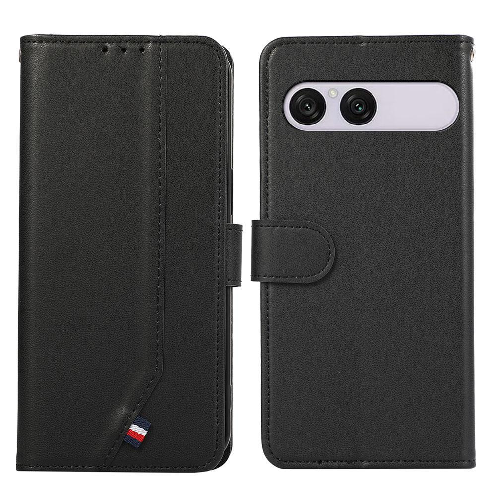 For Sony Xperia 10 VIII ABEEL Delicate Texture Splicing RFID Leather Phone Case - Black - EDA008048204A