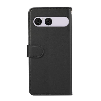 For Sony Xperia 10 VIII ABEEL Delicate Texture Splicing RFID Leather Phone Case - Black - EDA008048204A