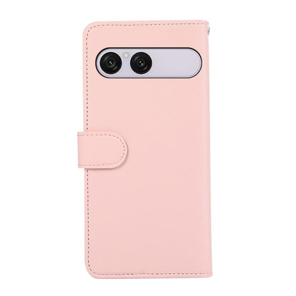 For Sony Xperia 10 VIII ABEEL Delicate Texture Splicing RFID Leather Phone Case - Pink - EDA008048204B
