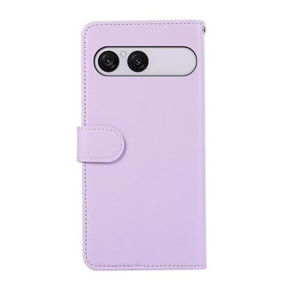 For Sony Xperia 10 VIII ABEEL Delicate Texture Splicing RFID Leather Phone Case - Purple - EDA008048204C