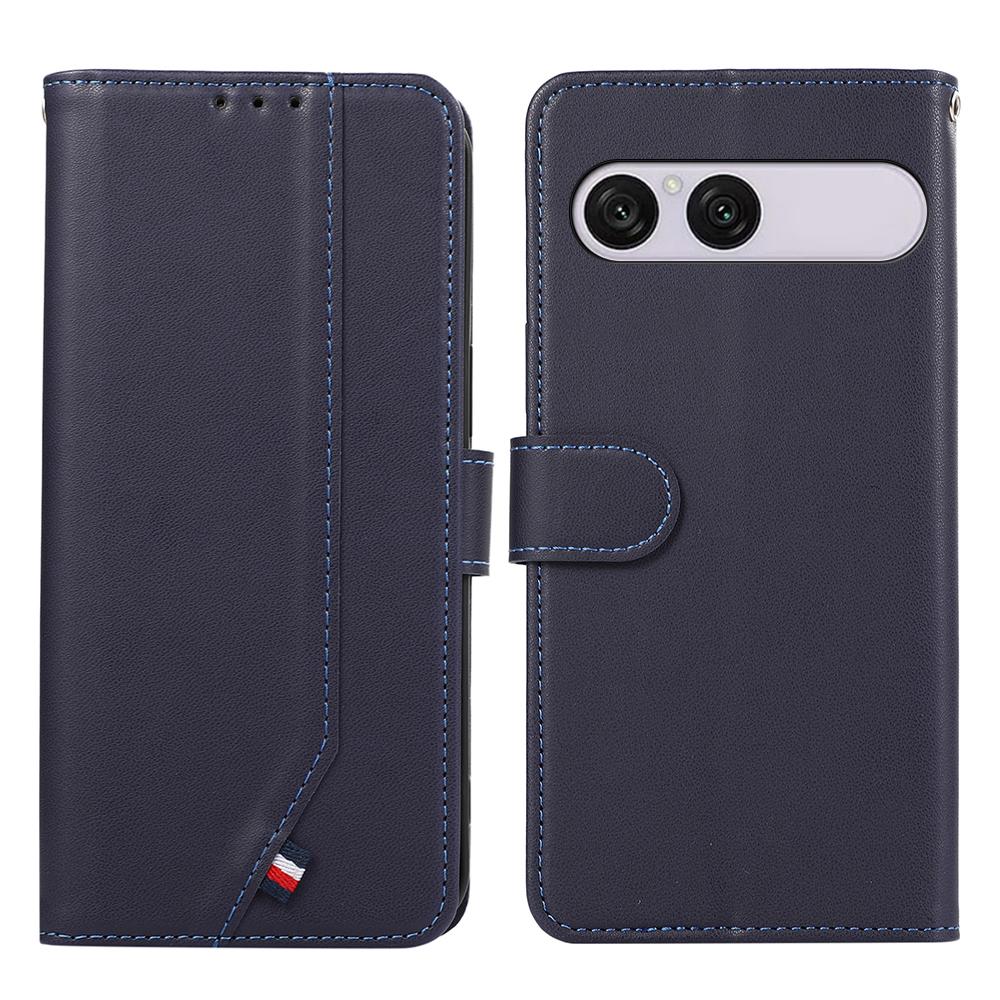 For Sony Xperia 10 VIII ABEEL Delicate Texture Splicing RFID Leather Phone Case - Blue - EDA008048204D
