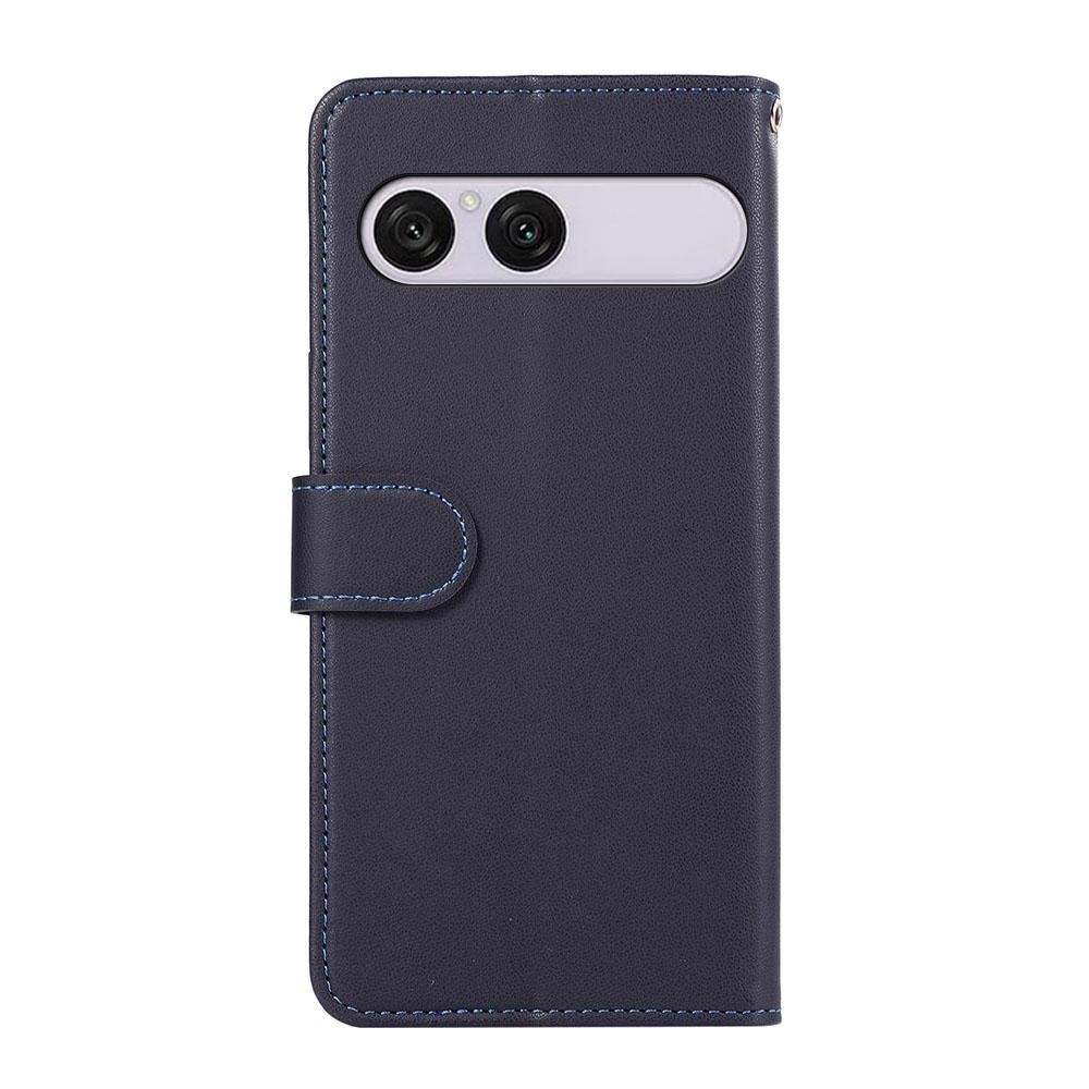 For Sony Xperia 10 VIII ABEEL Delicate Texture Splicing RFID Leather Phone Case - Blue - EDA008048204D