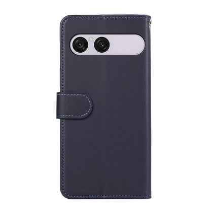 For Sony Xperia 10 VIII ABEEL Delicate Texture Splicing RFID Leather Phone Case - Blue - EDA008048204D