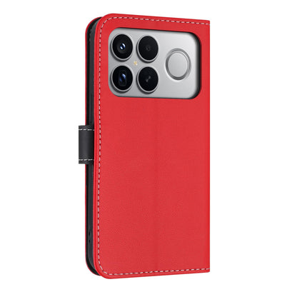 For Redmi K90 Pro Max / Poco F8 Ultra Metal Bow Leather Phone Case with Hand Strap(Red)