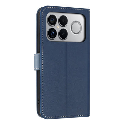 For Redmi K90 Pro Max / Poco F8 Ultra Metal Bow Leather Phone Case with Hand Strap(Dark Blue)