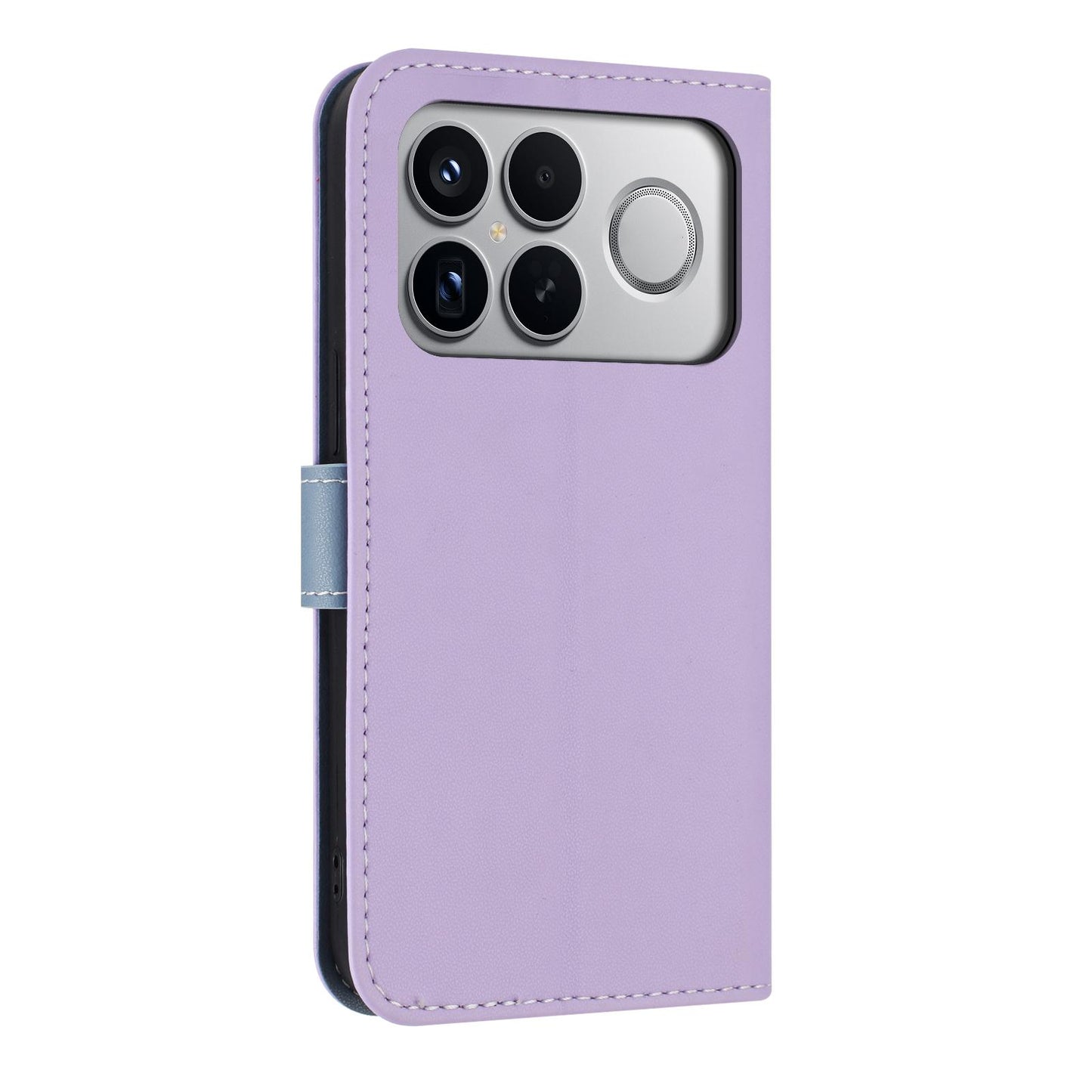 For Redmi K90 Pro Max / Poco F8 Ultra Metal Bow Leather Phone Case with Hand Strap(Purple)