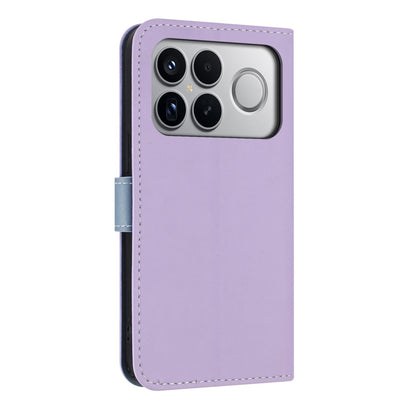 For Redmi K90 Pro Max / Poco F8 Ultra Metal Bow Leather Phone Case with Hand Strap(Purple)