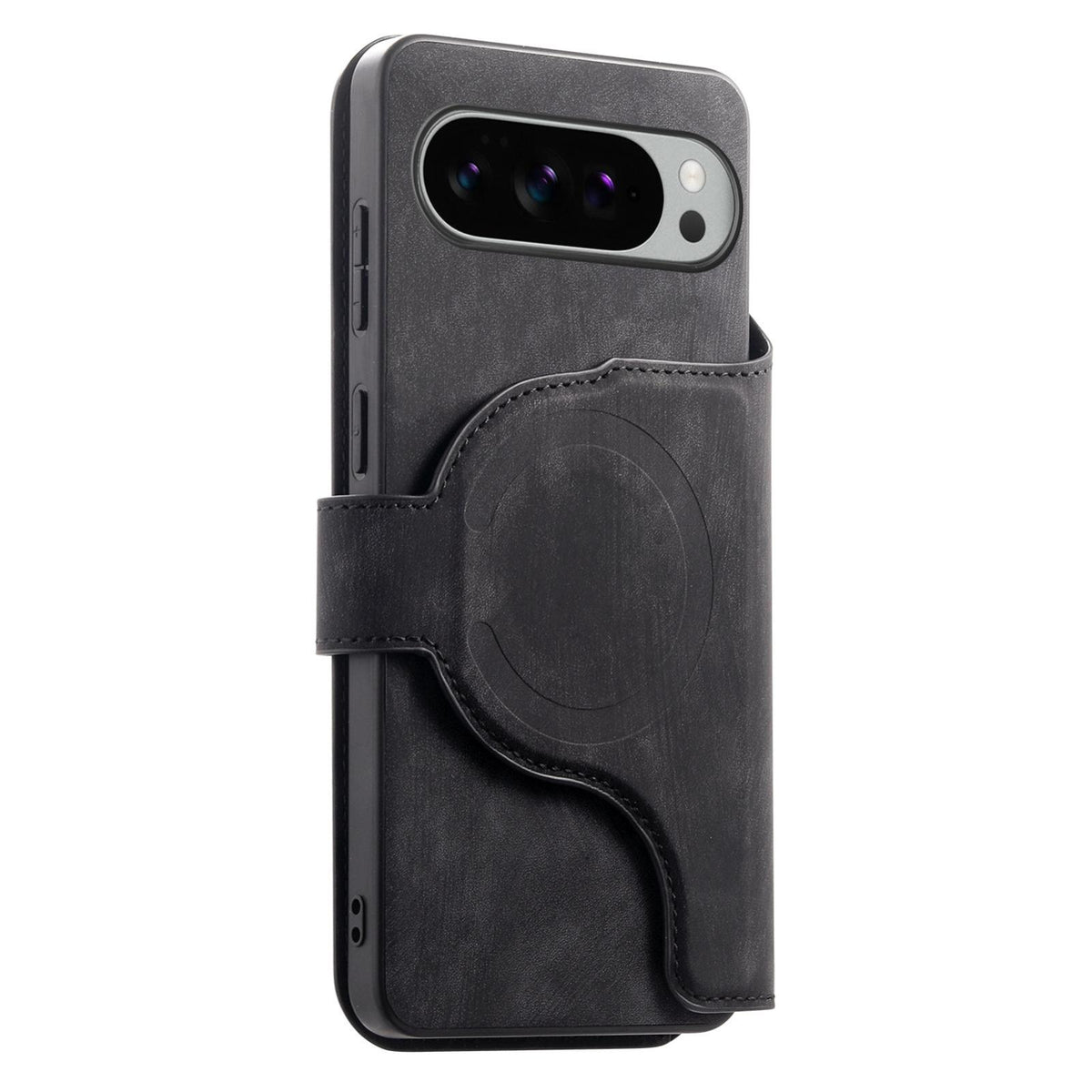 For Google Pixel 11 Pro XL CaseNeo MagSafe RFID Anti-theft Retro Leather Phone Case - Black - EDA008112505A