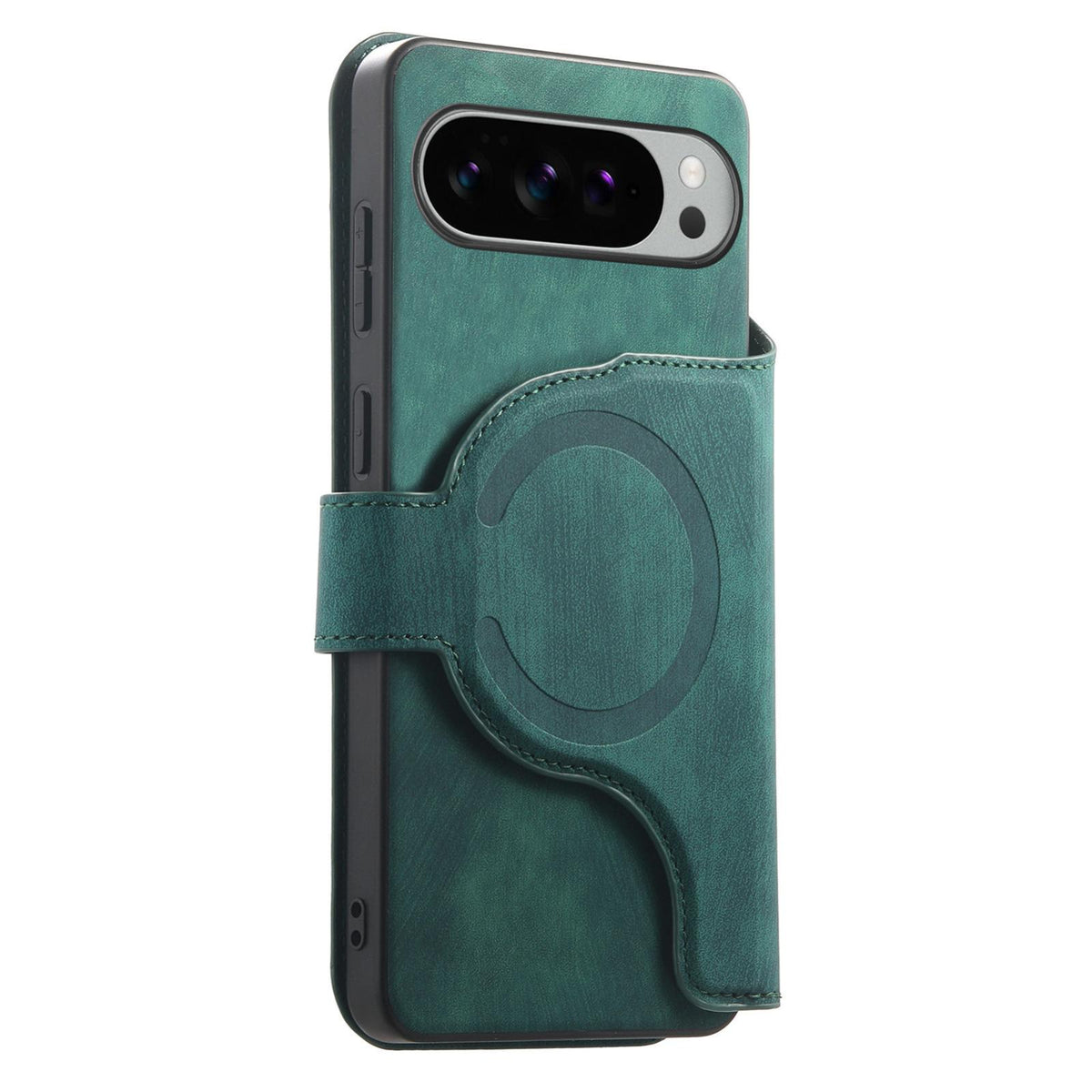 For Google Pixel 11 Pro XL CaseNeo MagSafe RFID Anti-theft Retro Leather Phone Case - Green - EDA008112505D