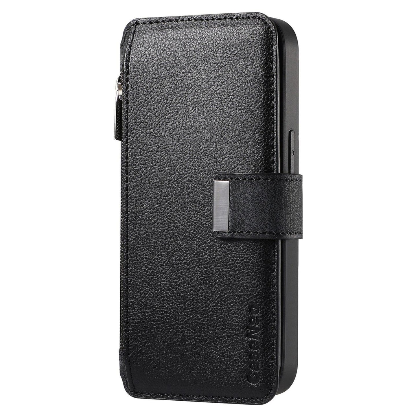 For Redmi K90 Pro Max / Poco F8 Ultra CaseNeo MagSafe RFID Anti-theft Zipper Wallet Retro Leather Phone Case(Black)