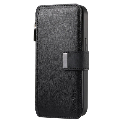 For Redmi K90 Pro Max / Poco F8 Ultra CaseNeo MagSafe RFID Anti-theft Zipper Wallet Retro Leather Phone Case(Black)