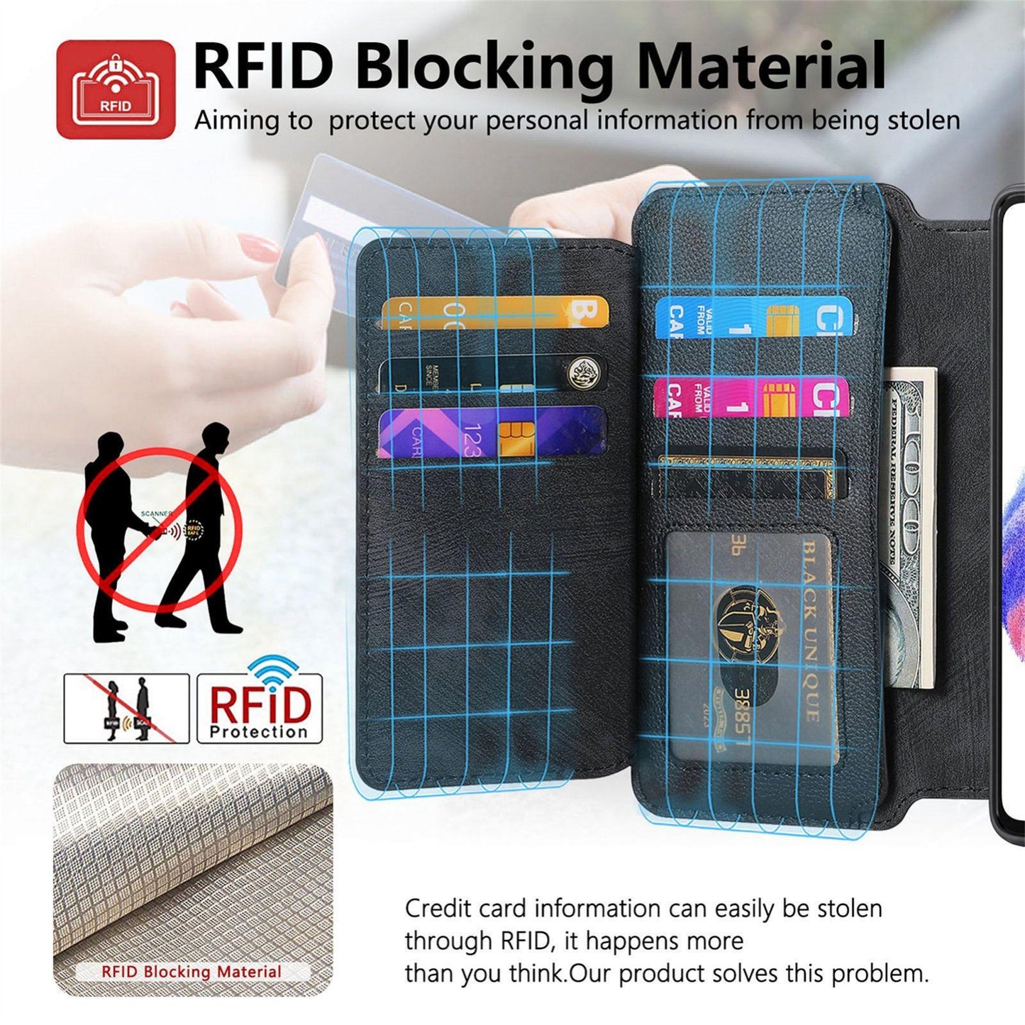 For Redmi K90 Pro Max / Poco F8 Ultra CaseNeo MagSafe RFID Anti-theft Zipper Wallet Retro Leather Phone Case(Black)