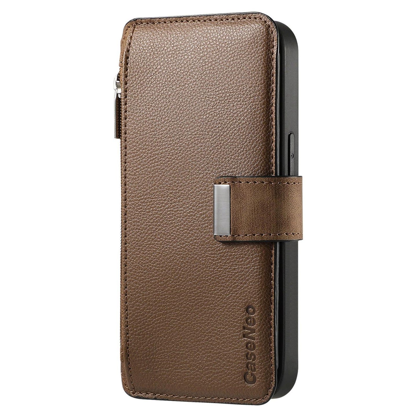 For Redmi K90 Pro Max / Poco F8 Ultra CaseNeo MagSafe RFID Anti-theft Zipper Wallet Retro Leather Phone Case(Brown)