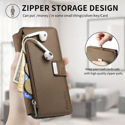 For Redmi K90 Pro Max / Poco F8 Ultra CaseNeo MagSafe RFID Anti-theft Zipper Wallet Retro Leather Phone Case(Brown)