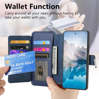 For Redmi K90 Pro Max / Poco F8 Ultra CaseNeo MagSafe RFID Anti-theft Zipper Wallet Retro Leather Phone Case(Blue)
