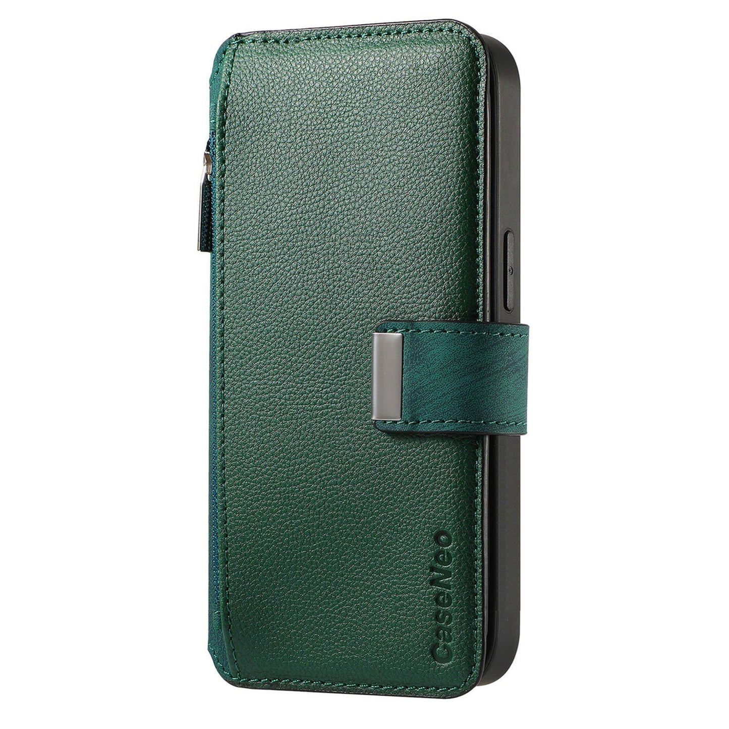 For Redmi K90 Pro Max / Poco F8 Ultra CaseNeo MagSafe RFID Anti-theft Zipper Wallet Retro Leather Phone Case(Green)