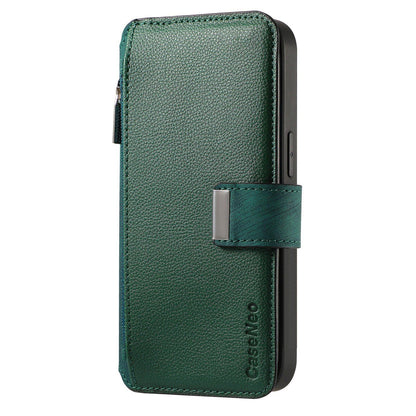 For Redmi K90 Pro Max / Poco F8 Ultra CaseNeo MagSafe RFID Anti-theft Zipper Wallet Retro Leather Phone Case(Green)