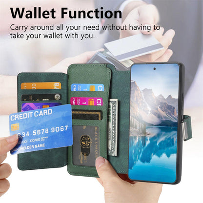 For Redmi K90 Pro Max / Poco F8 Ultra CaseNeo MagSafe RFID Anti-theft Zipper Wallet Retro Leather Phone Case(Green)