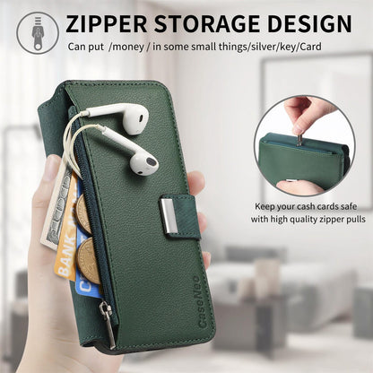 For Redmi K90 Pro Max / Poco F8 Ultra CaseNeo MagSafe RFID Anti-theft Zipper Wallet Retro Leather Phone Case(Green)