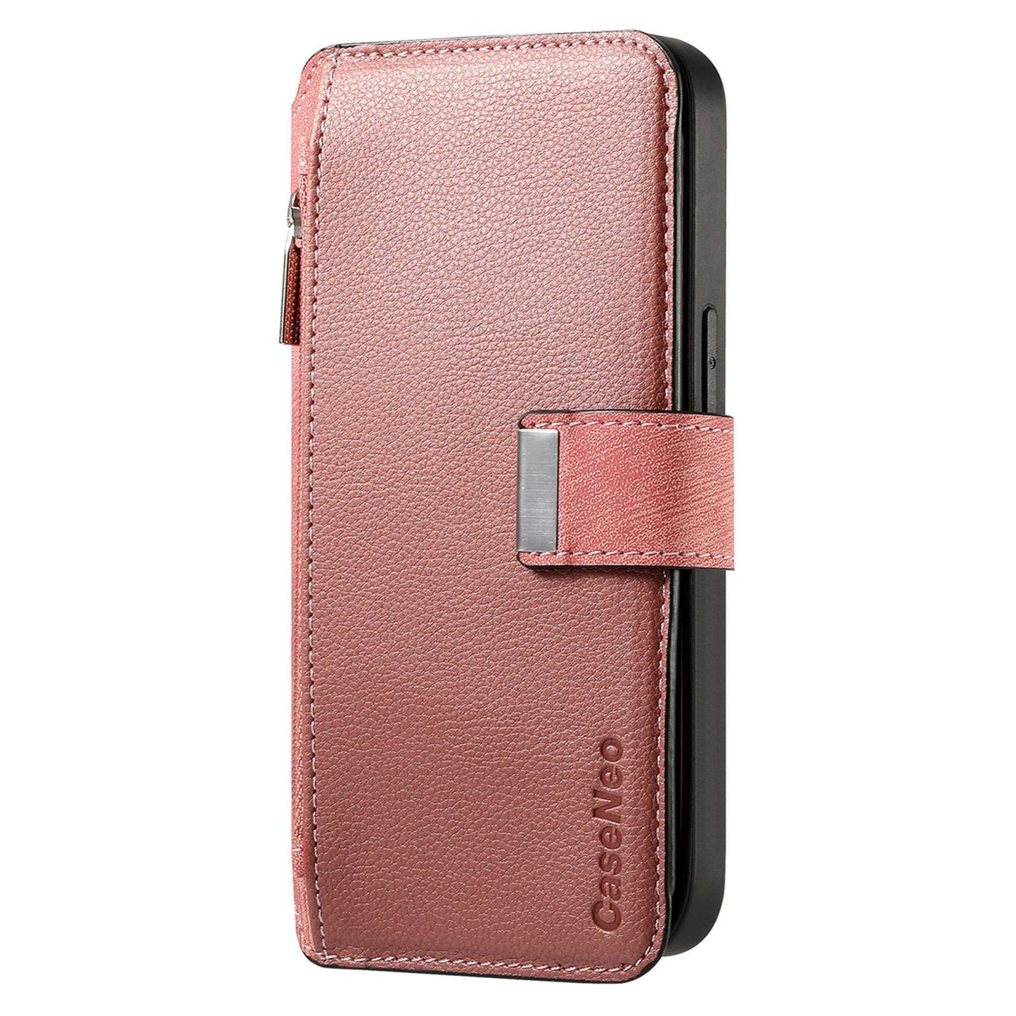For Redmi K90 Pro Max / Poco F8 Ultra CaseNeo MagSafe RFID Anti-theft Zipper Wallet Retro Leather Phone Case(Pink)