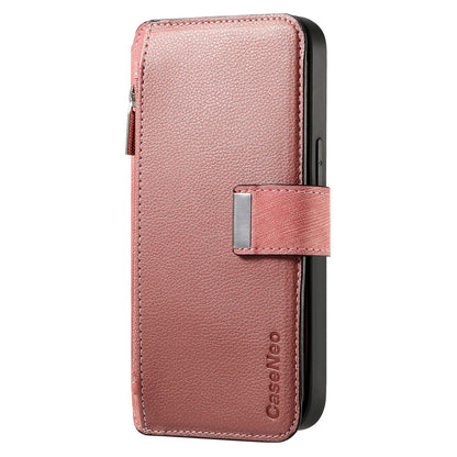 For Redmi K90 Pro Max / Poco F8 Ultra CaseNeo MagSafe RFID Anti-theft Zipper Wallet Retro Leather Phone Case(Pink)