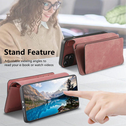 For Redmi K90 Pro Max / Poco F8 Ultra CaseNeo MagSafe RFID Anti-theft Zipper Wallet Retro Leather Phone Case(Pink)