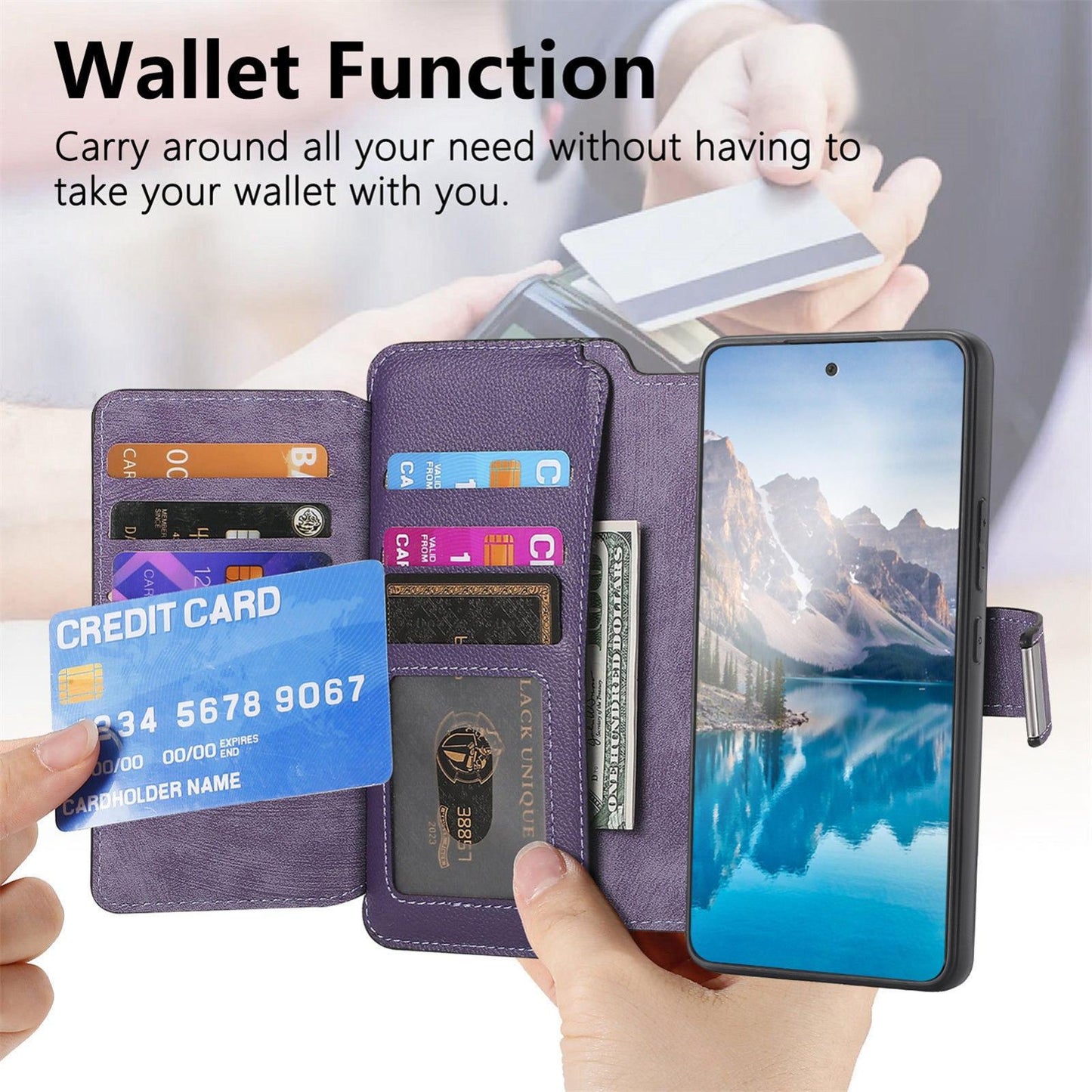 For Redmi K90 Pro Max / Poco F8 Ultra CaseNeo MagSafe RFID Anti-theft Zipper Wallet Retro Leather Phone Case(Purple)