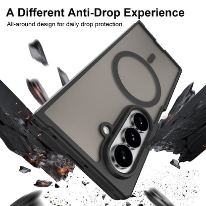 For Galaxy Z Fold8 Ultra 5G Fan Dun Series TPU Hybrid PC Frosted Magsafe Phone Case - Black - EDA008120805A