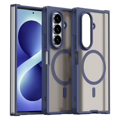 For Galaxy Z Fold8 Ultra 5G Fan Dun Series TPU Hybrid PC Frosted Magsafe Phone Case - Blue - EDA008120805B