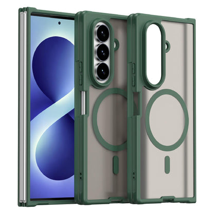 For Galaxy Z Fold8 Ultra 5G Fan Dun Series TPU Hybrid PC Frosted Magsafe Phone Case - Green - EDA008120805C