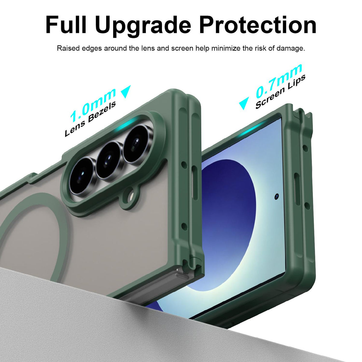 For Galaxy Z Fold8 Ultra 5G Fan Dun Series TPU Hybrid PC Frosted Magsafe Phone Case - Green - EDA008120805C