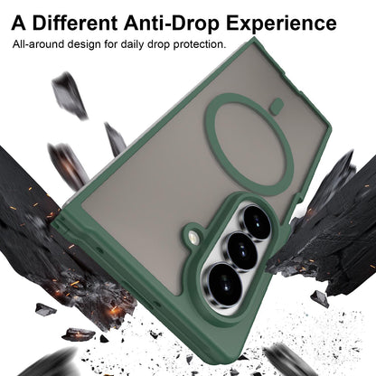 For Galaxy Z Fold8 Ultra 5G Fan Dun Series TPU Hybrid PC Frosted Magsafe Phone Case - Green - EDA008120805C