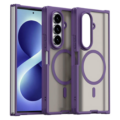 For Galaxy Z Fold8 Ultra 5G Fan Dun Series TPU Hybrid PC Frosted Magsafe Phone Case - Purple - EDA008120805D