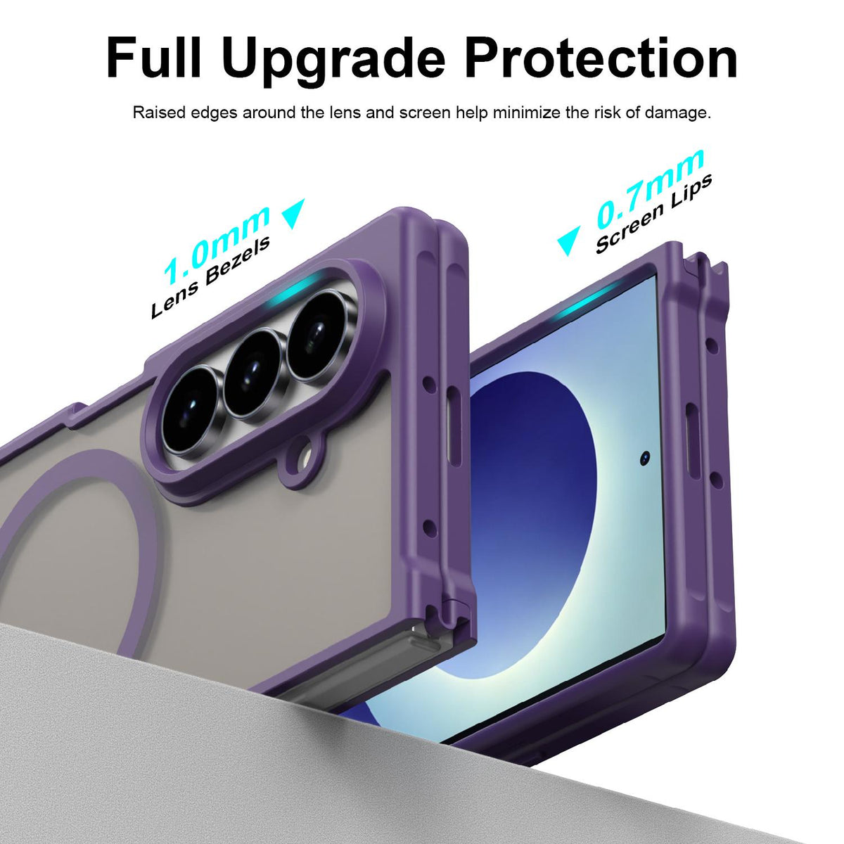 For Galaxy Z Fold8 Ultra 5G Fan Dun Series TPU Hybrid PC Frosted Magsafe Phone Case - Purple - EDA008120805D