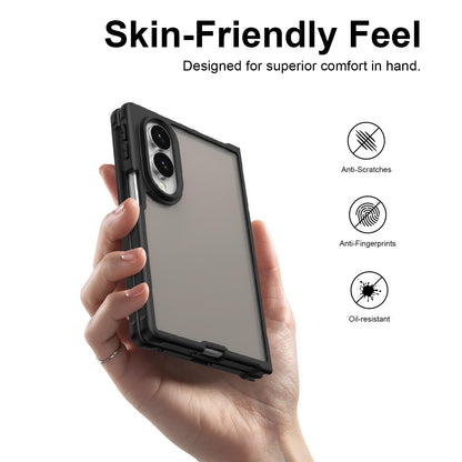 For Galaxy Z Fold8 5G Fan Dun Series TPU Hybrid PC Frosted Phone Case - Black - EDA008121103A