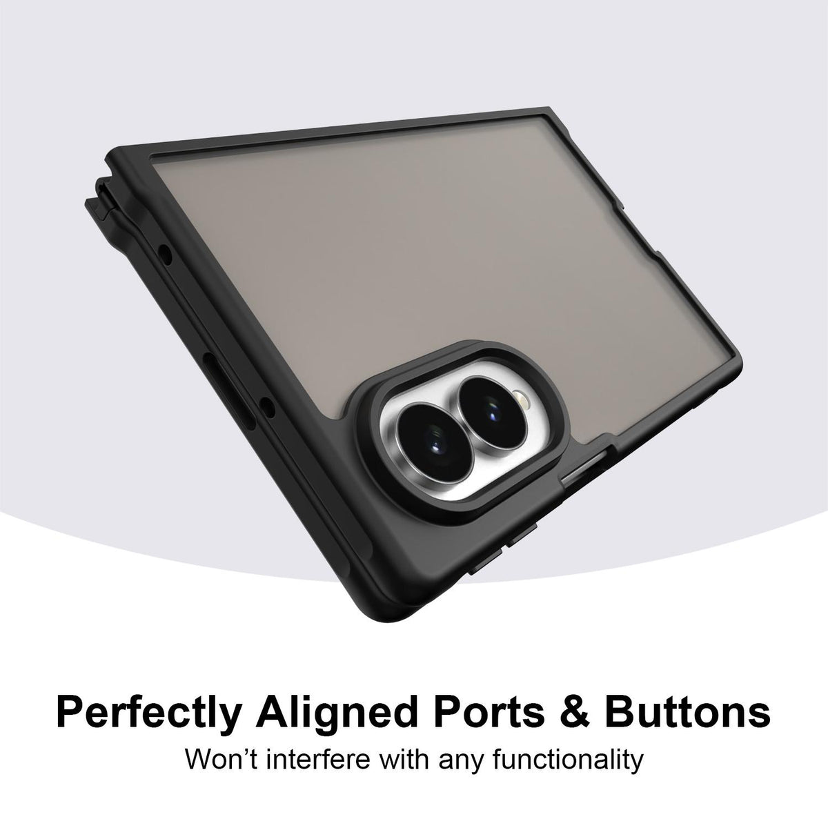 For Galaxy Z Fold8 5G Fan Dun Series TPU Hybrid PC Frosted Phone Case - Black - EDA008121103A