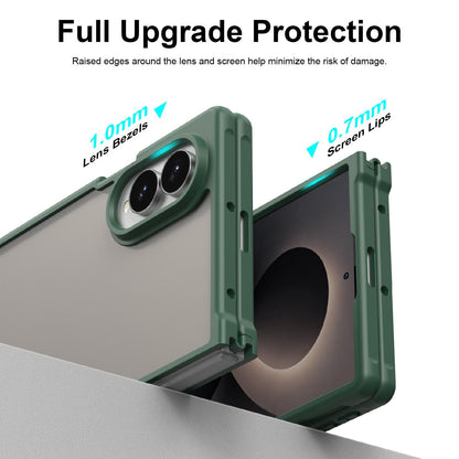 For Galaxy Z Fold8 5G Fan Dun Series TPU Hybrid PC Frosted Phone Case - Green - EDA008121103C