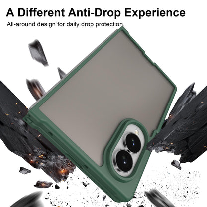 For Galaxy Z Fold8 5G Fan Dun Series TPU Hybrid PC Frosted Phone Case - Green - EDA008121103C