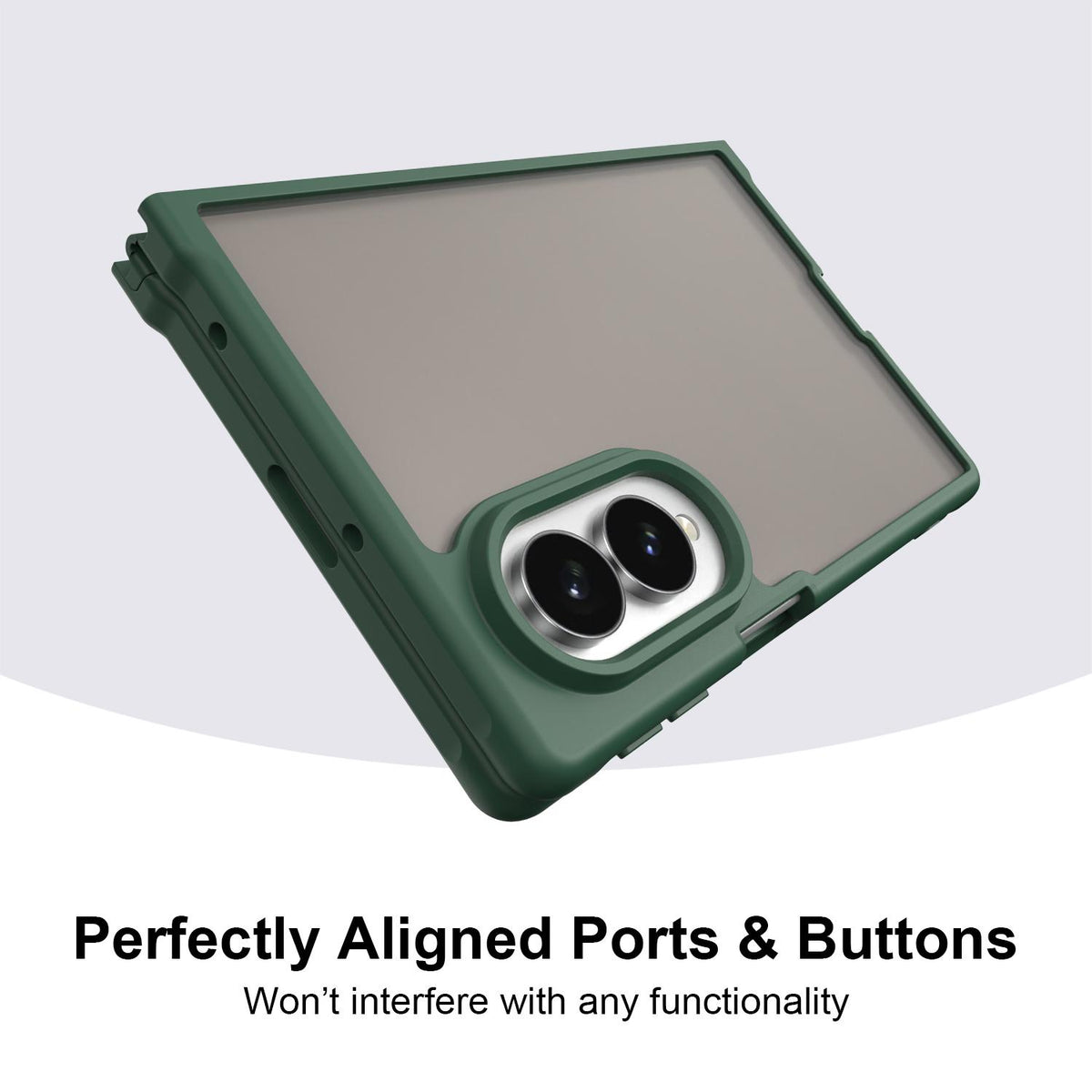 For Galaxy Z Fold8 5G Fan Dun Series TPU Hybrid PC Frosted Phone Case - Green - EDA008121103C