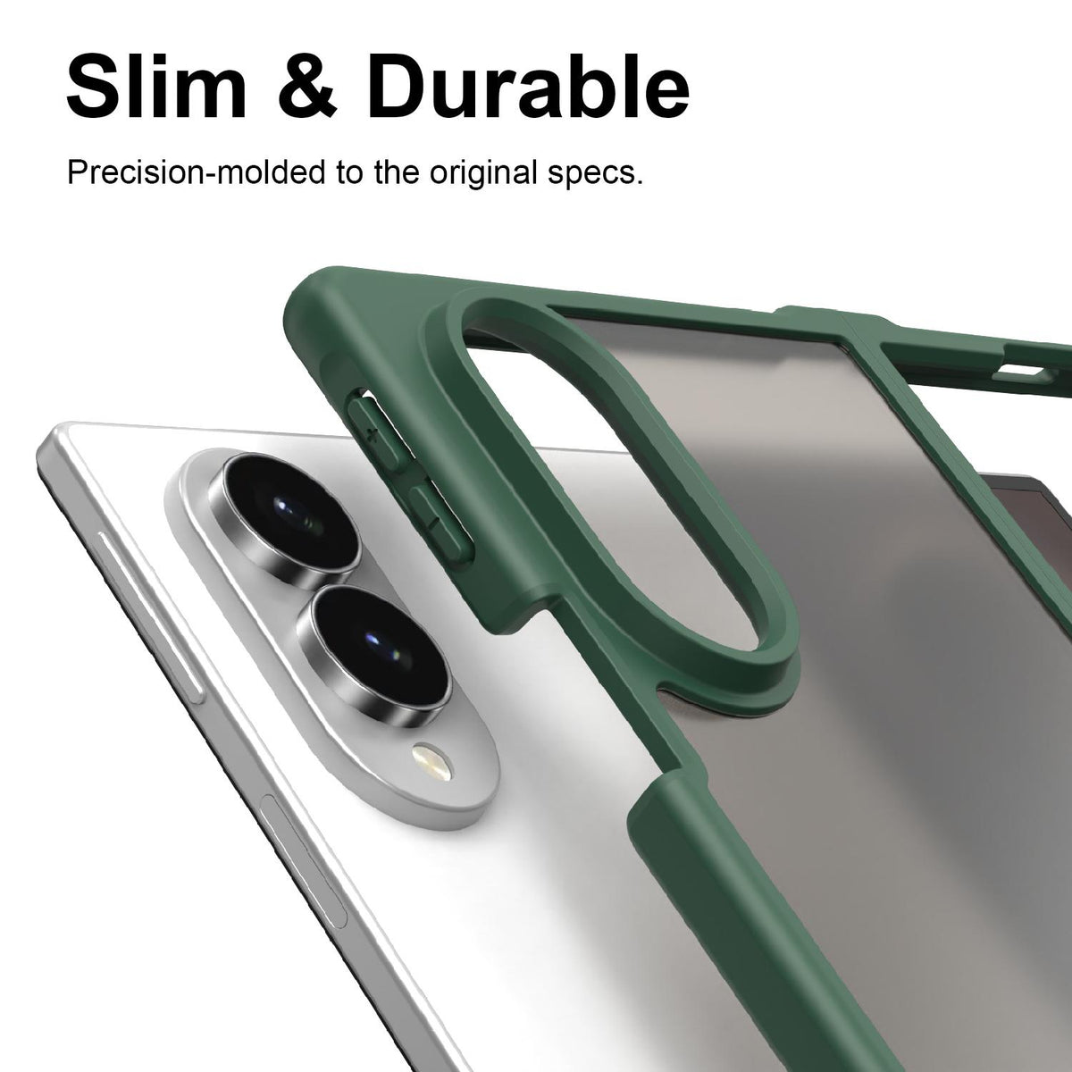 For Galaxy Z Fold8 5G Fan Dun Series TPU Hybrid PC Frosted Phone Case - Green - EDA008121103C